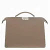 Fendi Beige Peekaboo Iseeu Medium Bag In Nylon Men In White