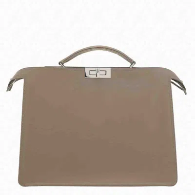 FENDI FENDI BEIGE PEEKABOO ISEEU MEDIUM BAG IN NYLON MEN