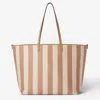 Fendi Pequin Striped And Ff Fabric Roll Large Reversible Shopper