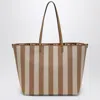 Fendi Beige Roll Large Reversible Shopper Bag Women In White