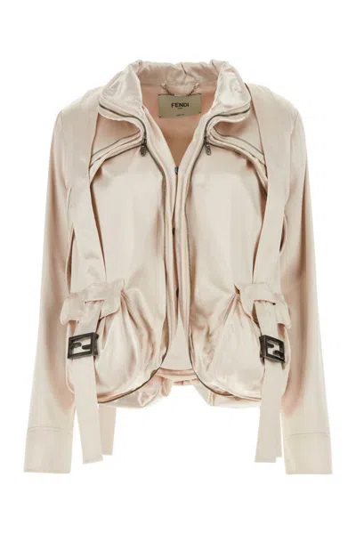 FENDI BEIGE SATIN JACKET