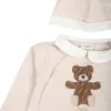 Fendi Beige Ff Teddy Bear Cotton Babysuit Set In Beige