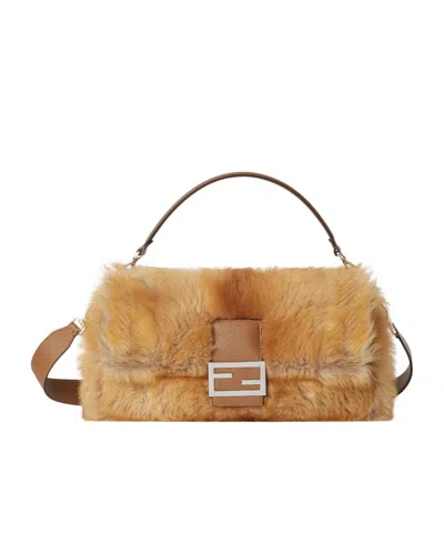 Fendi Flap Shoulder Bag In Brown
