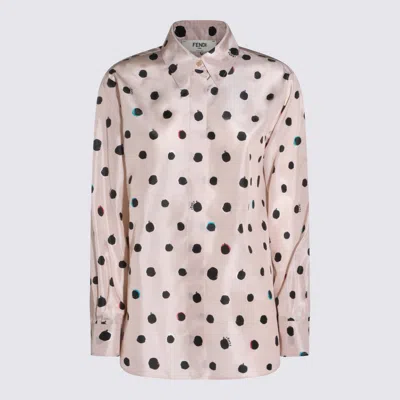 Fendi Beige Silk Shirt In Pink