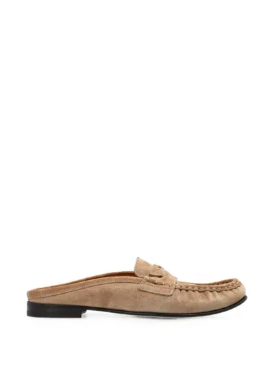 FENDI BEIGE SUEDE SABOTS