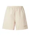 Fendi Beige Technical Cotton Shorts In Multi