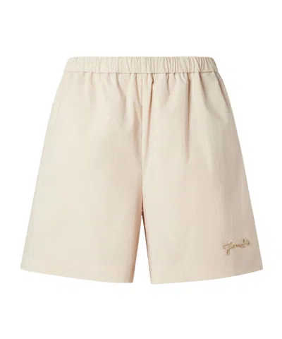 Fendi Beige Technical Cotton Shorts In Multi