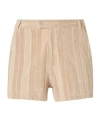 Fendi Terry Ff-jacquard Stripe Shorts In Multi