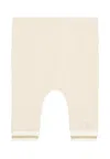 Fendi Beige Trousers For Babykids With Logo In Neutral