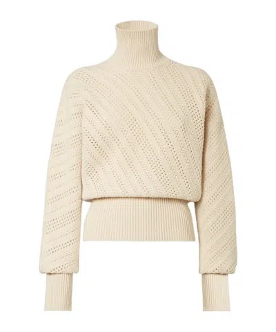 Fendi Beige Wool And Cashmere Pullover In Neutral
