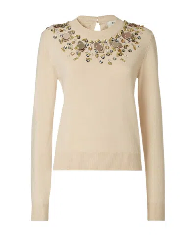 Fendi Beige Wool And Cashmere Sweater In Brown