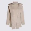 Fendi Beige Wool Coat In Neutral
