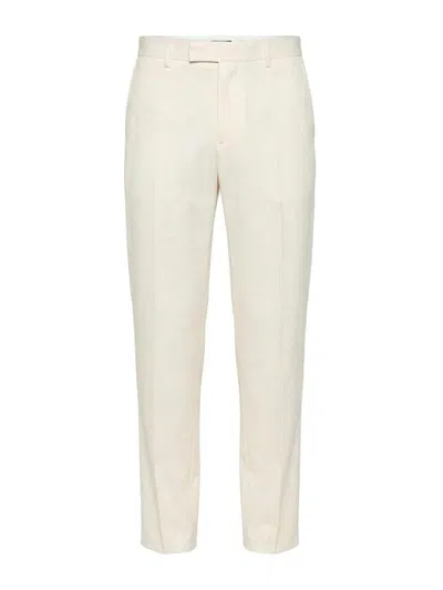 Fendi Beige Wool Virgin Wool Viscose Pants In Neutral