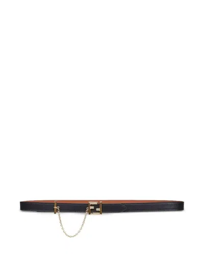 Fendi Belt 2 Cm Rever Vit.liberty Accessories In Black