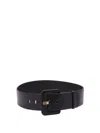 Fendi Loop Hardware Textured Belt In Black  