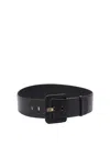 Fendi Loop Hardware Textured Belt In Black
