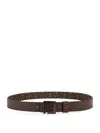 Fendi Ff Reversible Belt In Brown