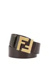 Fendi Reversible Ff-pattern Belt In Burg+tbmr+o.bur.mat