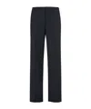 Fendi Logo Patch Casual Pants In Black