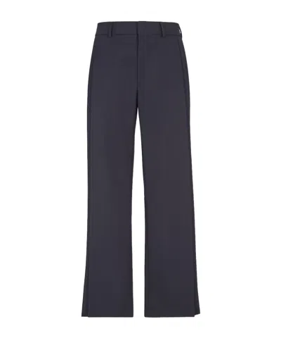 Fendi Belt-loop Casual Pants In Black