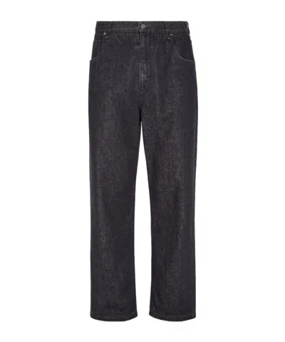 Fendi Belt-loop Jeans In Black