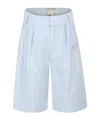 Fendi Belt-loop Shorts In Blue