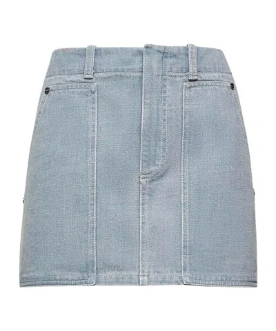 Fendi Belt Loop Skirt In Gray