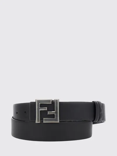 Fendi Ff Rounded Belt In Black