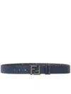Fendi Squared Ff Belt In Blue