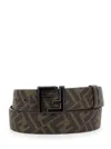 Fendi Belt Reversible Bomb Ff In Brown