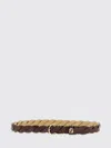 Fendi Multicolor Ff Braided Adjustable Belt In Brown
