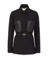 Fendi Belted Button-down Jacket In Black