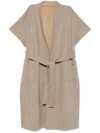 Fendi Belted Cape In Brown