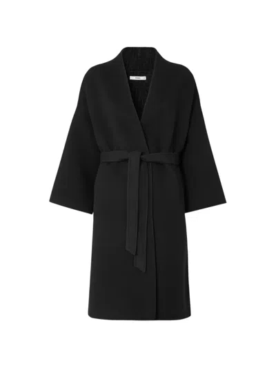 Fendi Wool Belted Jacket In Black