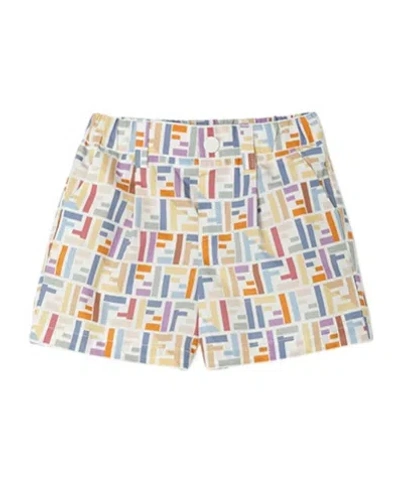 Fendi Babies' Belt-loop Shorts In Multi