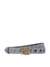 Fendi Jacquard Ff Fabric Belt In Blue