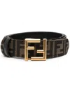 Fendi Women Ff Reversible Belt In Black