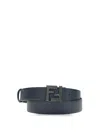 Fendi Reversible Metal-buckle Belt In Blue