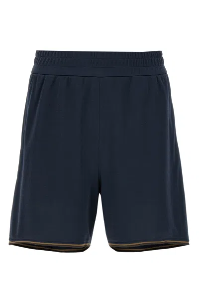 Fendi Bermuda Jacquard Ff In Blue