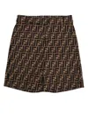 Fendi Bermuda Con Logo All-over In F0e0x
