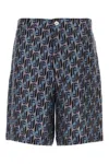Fendi Silk Bermuda Shorts Featuring All-over Print In Multi