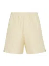 Fendi Jacquard Linen And Cotton Bermuda Shorts With All-over Ff Motif In Neutral
