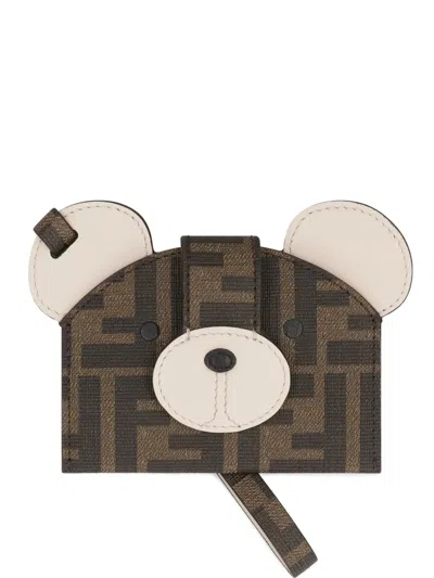 Fendi Best Friends Forever Card Holder In Brown