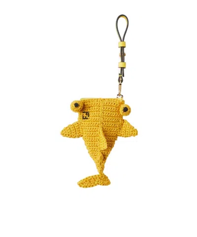 Fendi Bff Coin Case In Yellow