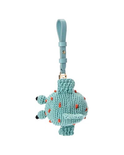 Fendi Bff Crochet Coin Purse In Green
