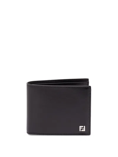 Fendi Bi-fold Coin Wallet In Black