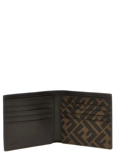 Fendi 'bifold Ff' Wallet In Brown