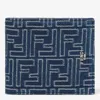 Fendi Denim-effect Ff Jacquard Bi-fold Wallet