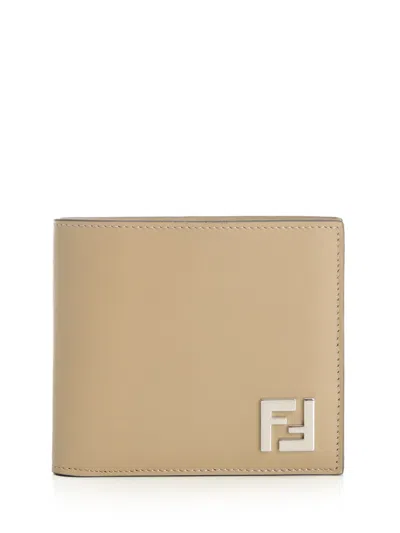 FENDI BI-FOLD WALLET VIT.KING/PU FF WALLETS BEIGE