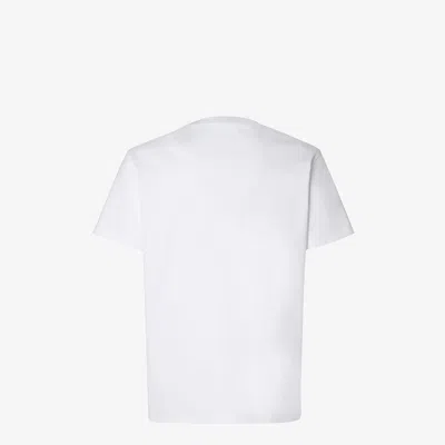 Fendi Bianco Cotton T-shirt In Animal Print